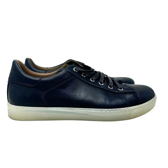 Gianvito Rossi Dark Blue leather Low Top Sneakers Size 42 US size 9 - Picture 1 of 16